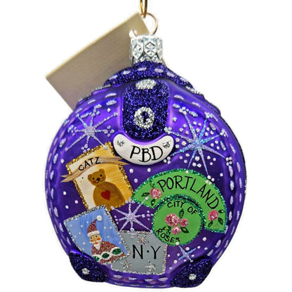 Patricia Breen Journey With Me Purple Portland Signed Christmas Ornament 2113