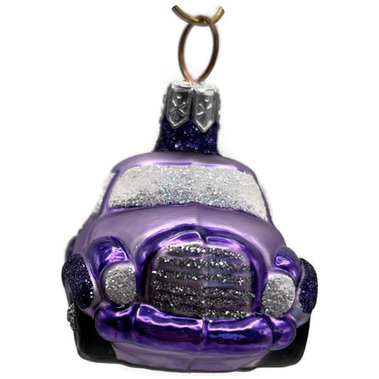 Patricia Breen Purple Car OOAK CO Christmas Ornament CATZ 9900CO
