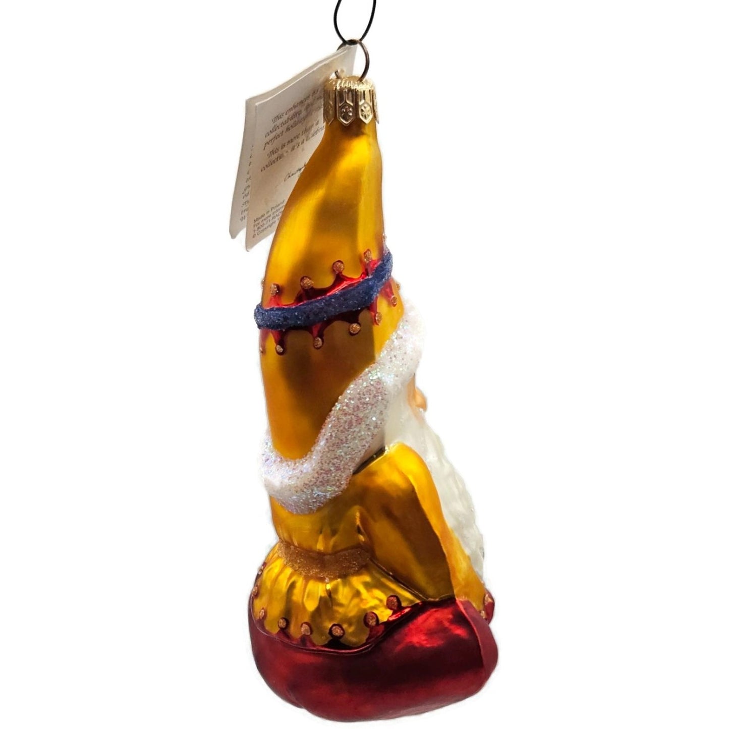 Christopher Radko Elfin Magic Sitting Gold Red Pants Christmas Tree Ornament