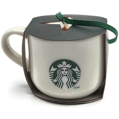 Starbucks Ceramic Mini Cup Coffee Mug Christmas Tree Ornament Heart New 2025