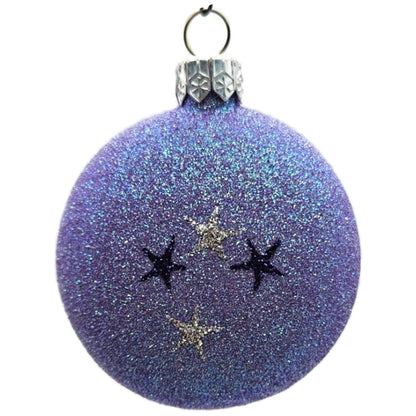 Patricia Breen Ghostly Medallion Violet Pumpkin Stars Halloween Ornament 2226