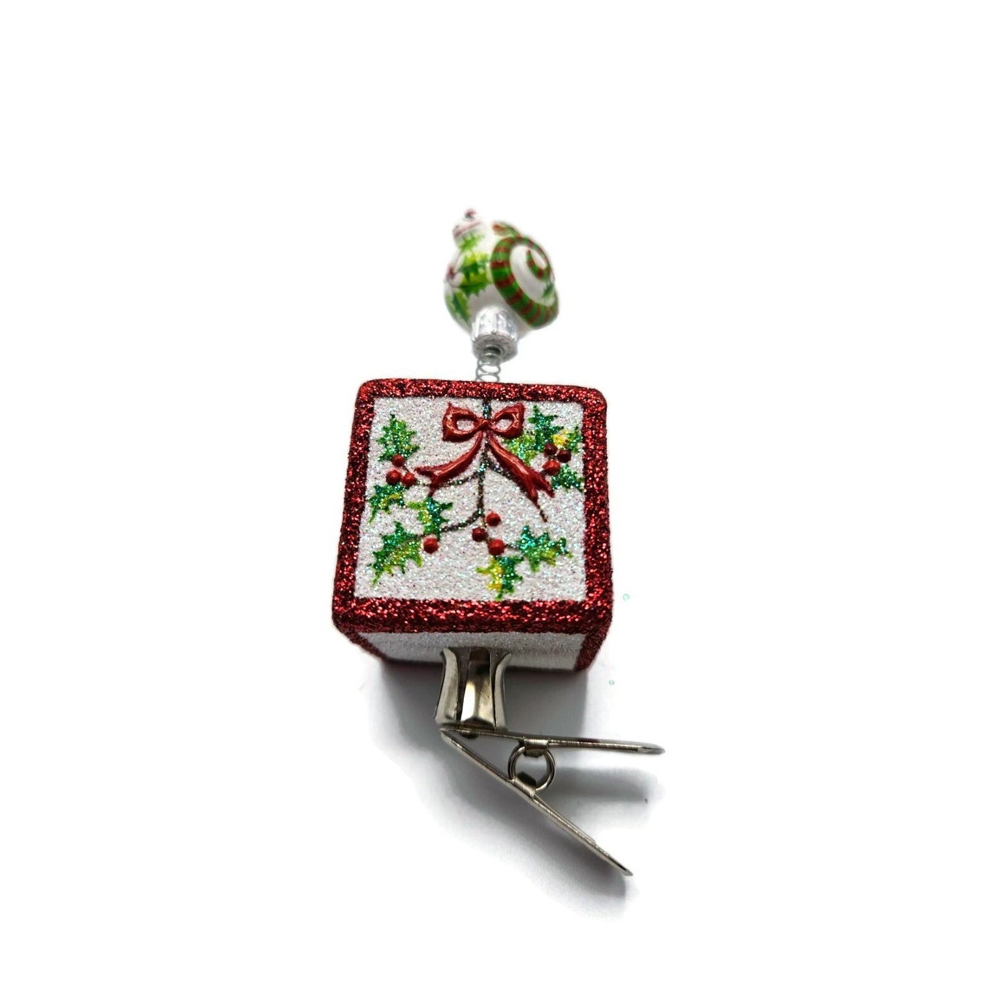 Patricia Breen Pop Goes the Chameleon Holly Clip On Christmas Tree Ornament 2782