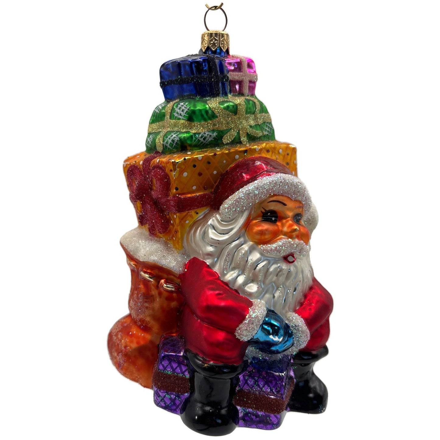 Christopher Radko Piled Mile High Santa Claus Christmas Tree Ornament 97-234-0