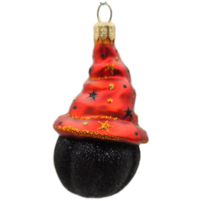 Patricia Breen Bewitched Pumpkin Black Orange Stars Halloween Christmas Ornament