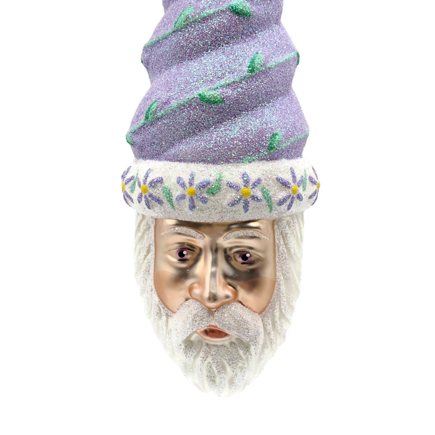 Patricia Breen Goslar Santa Claus Lilac Floral Lavender Spring Ornament CATZ