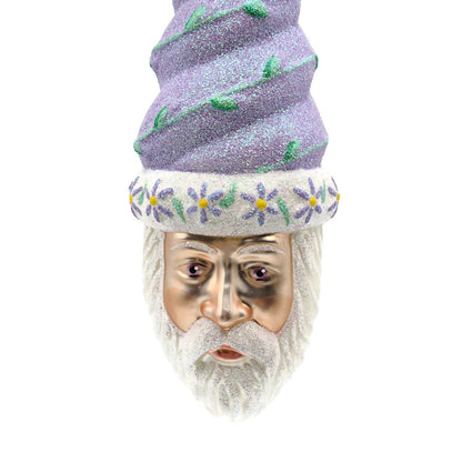 Patricia Breen Goslar Santa Claus Lilac Floral Lavender Spring Ornament CATZ