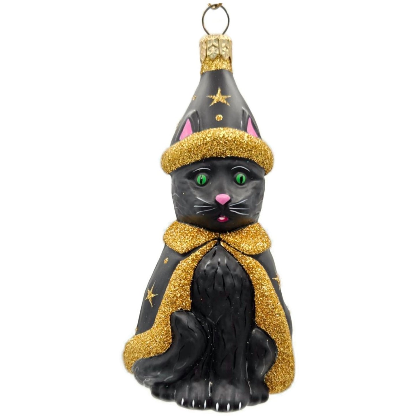 Patricia Breen Salem Kitten Black Gold Stars Signed Halloween Ornament 2032