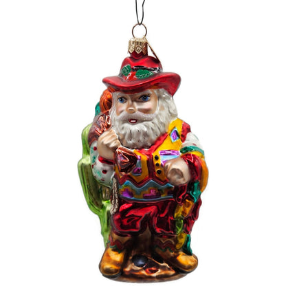 Christopher Radko Cow Boy Santa Claus Cactus Gifts Christmas Ornament 00-QVC-2