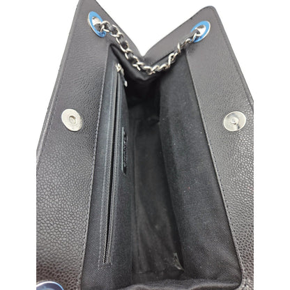 Chanel Grand Shopping Tote Handbag Black Caviar Leather Silver Hardware 13C GST