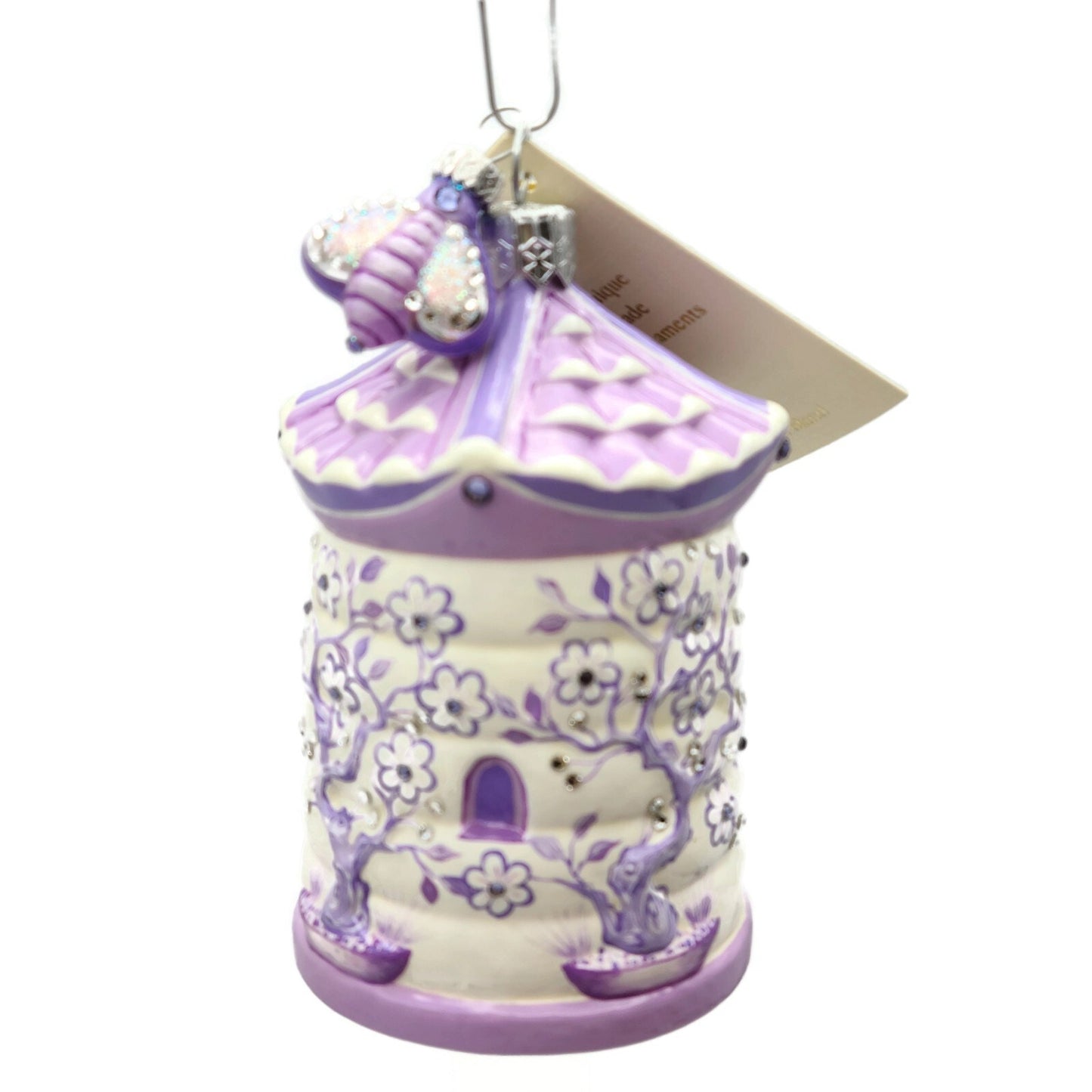 Patricia Breen Zenskep Chinoiserie Violet Beehive Christmas Holiday Ornament