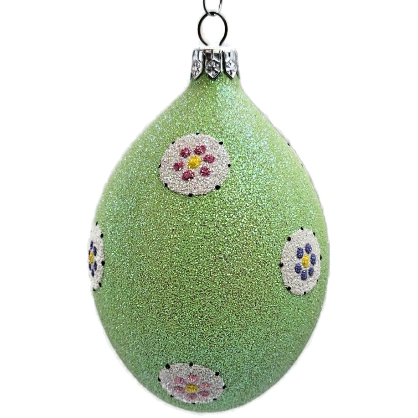 Patricia Breen Easter Egg Green Medallions Floral Easter Christmas Tree Ornament