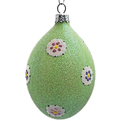 Patricia Breen Easter Egg Green Medallions Floral Easter Christmas Tree Ornament