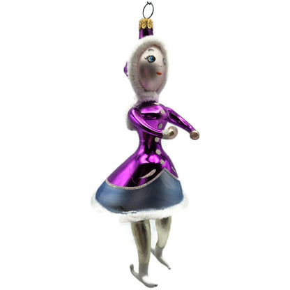 Christopher Radko Sonya Honey Purple Skater Italian Christmas Ornament 97-334-0
