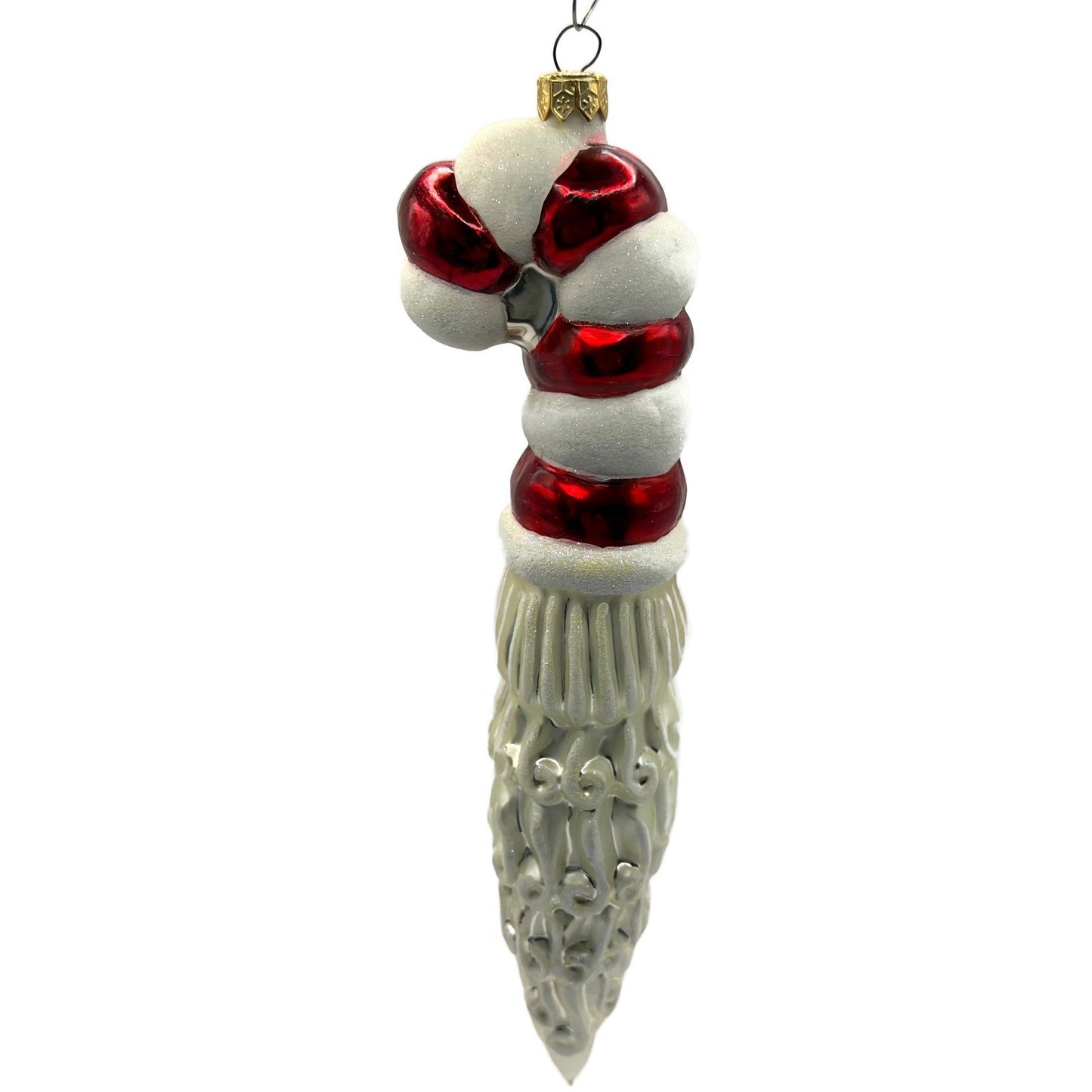 Christopher Radko St Peppermint Candy Cane Hat Santa Christmas Ornament 99-108-0