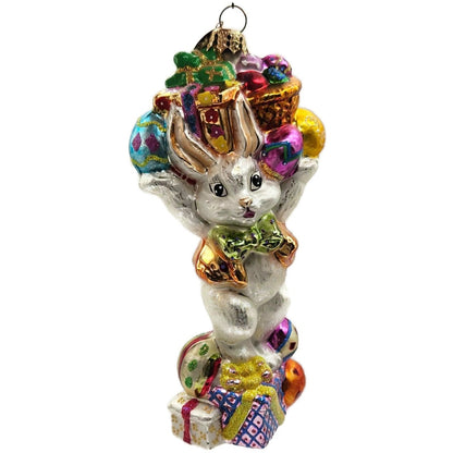 Christopher Radko Eggstra Plenty Easter Bunny Christmas Tree Ornament 0104190