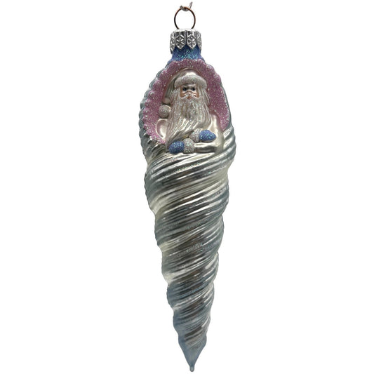 Patricia Breen Triton Santa Blue Pearl Suit Summer Nautical Christmas Ornament