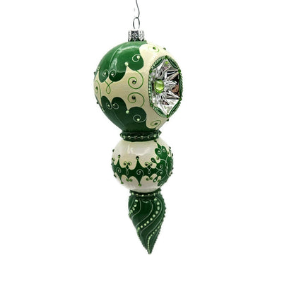 Patricia Breen Bedazzling Reflector Green Tracery Christmas Tree Ornament