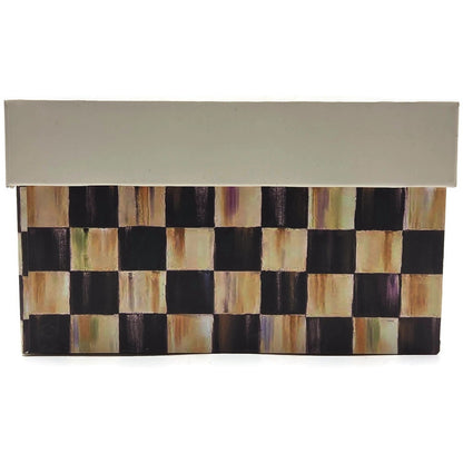 Mackenzie Childs Courtly Check Bunny Egg Hostess Set Easter Spring Black Pink