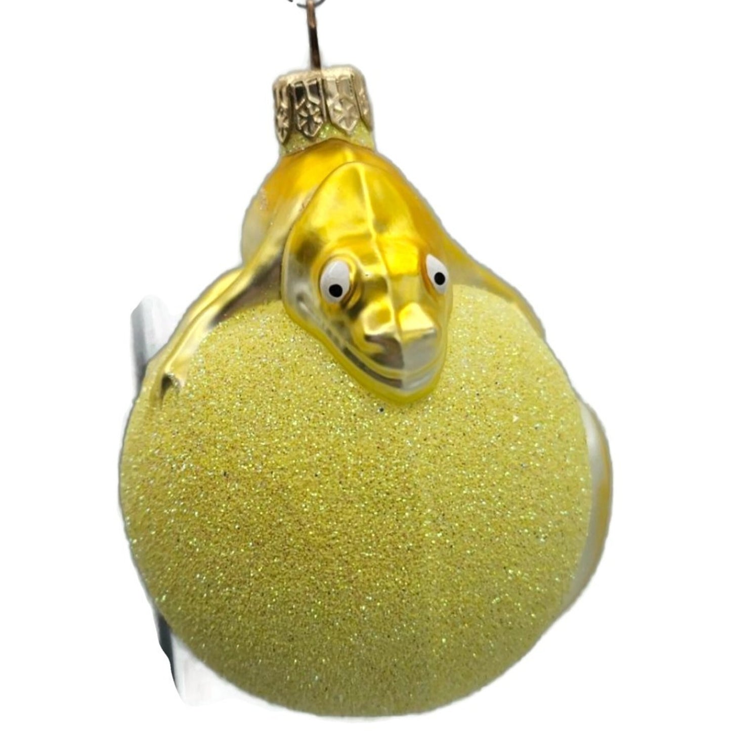 Patricia Breen Chameleon Yellow Glittered Spring Christmas Holiday Tree Ornament