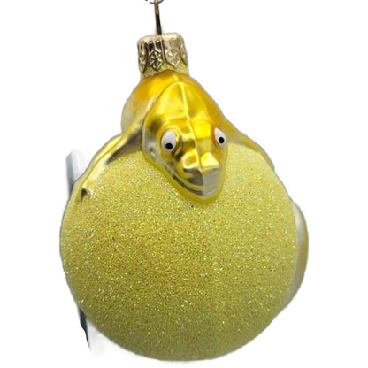 Patricia Breen Chameleon Yellow Glittered Spring Christmas Holiday Tree Ornament