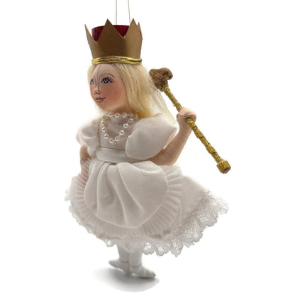 Gladys Boalt Queen Alice White Alice in Wonderland Signed Christmas Ornament