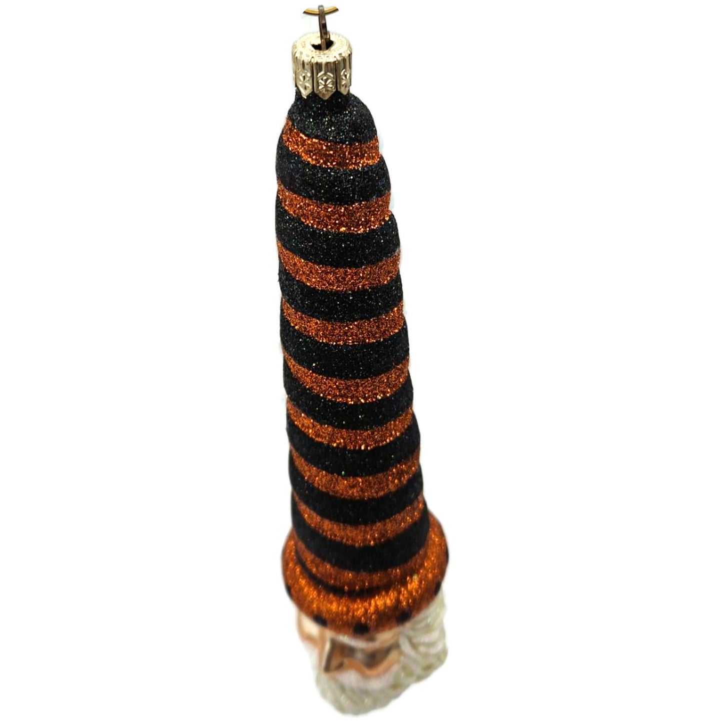 Patricia Breen Sucre Santa Halloween Black Orange Stripe Christmas Ornament 2038