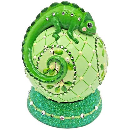 Patricia Breen Chameleon Cachette Mistletoe Floral Candy Container Christmas