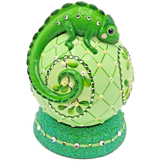 Patricia Breen Chameleon Cachette Mistletoe Floral Candy Container Christmas