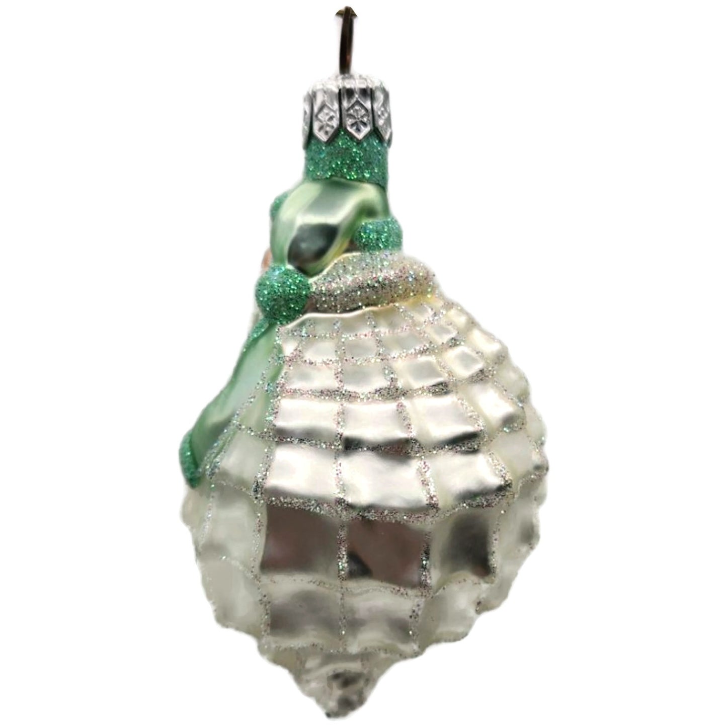 Patricia Breen Turitella Santa Green Aquatic Christmas Seashell Ornament 9939
