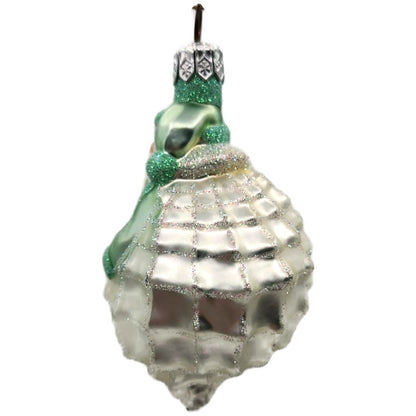 Patricia Breen Turitella Santa Green Aquatic Christmas Seashell Ornament 9939