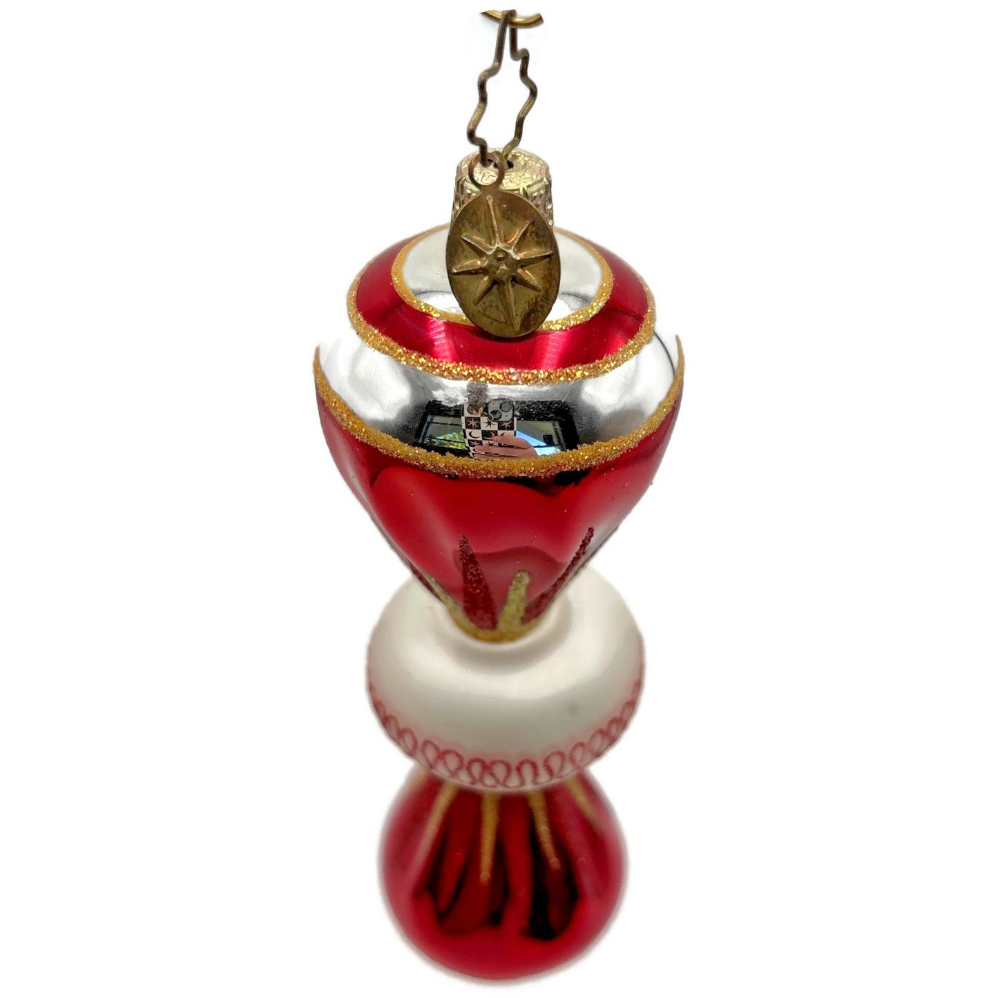 Christopher Radko Fantasia Party Pop Red Christmas Tree Ornament 1010454
