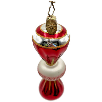 Christopher Radko Fantasia Party Pop Red Christmas Tree Ornament 1010454