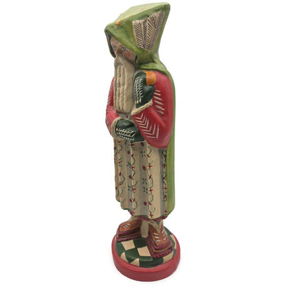 Vaillancourt Scandinavian Cubistic Father Chalkware Folk Art Christmas Figurine