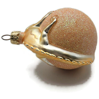 Patricia Breen Chameleon Peach Glittered Christmas Spring Tree Ornament