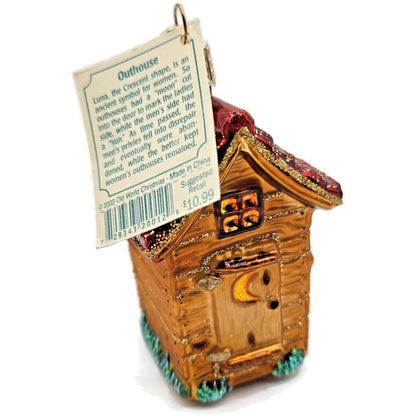 OWC Outhouse Ornament Camping Forest Old World Christmas Holiday Tree Decoration