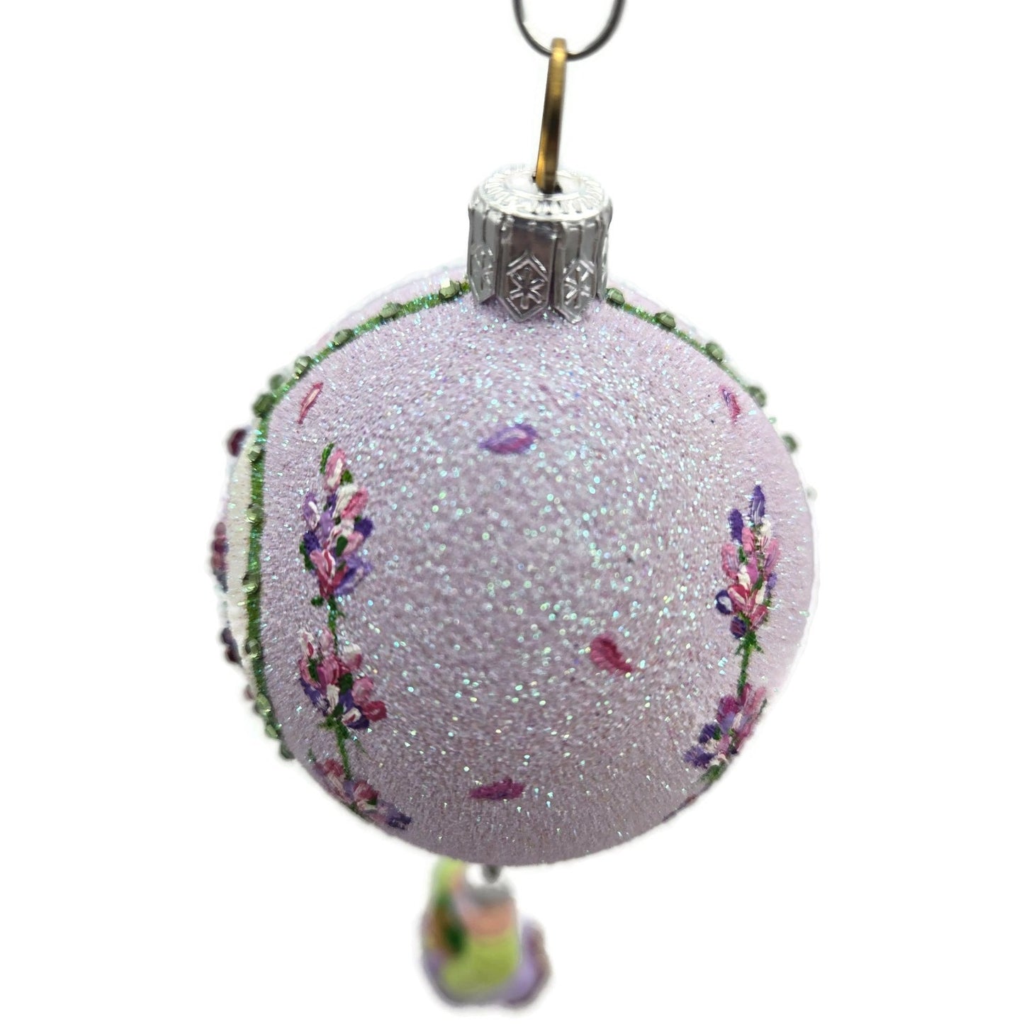 Patricia Breen Miniature Balloon Boy Lavender Floral Christmas Ornament 2783