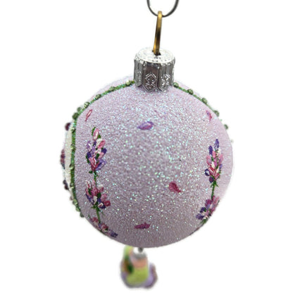 Patricia Breen Miniature Balloon Boy Lavender Floral Christmas Holiday Ornament