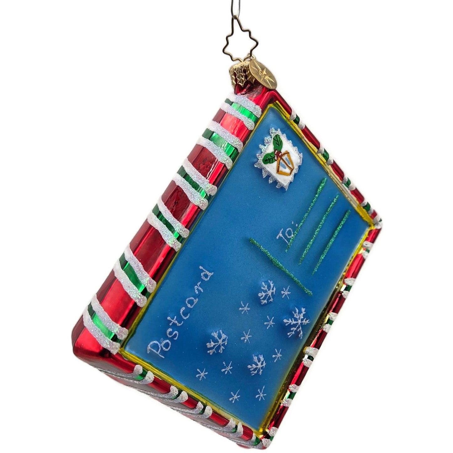 Christopher Radko Merry Christmas To All Postcard Christmas Ornament 00-549-0