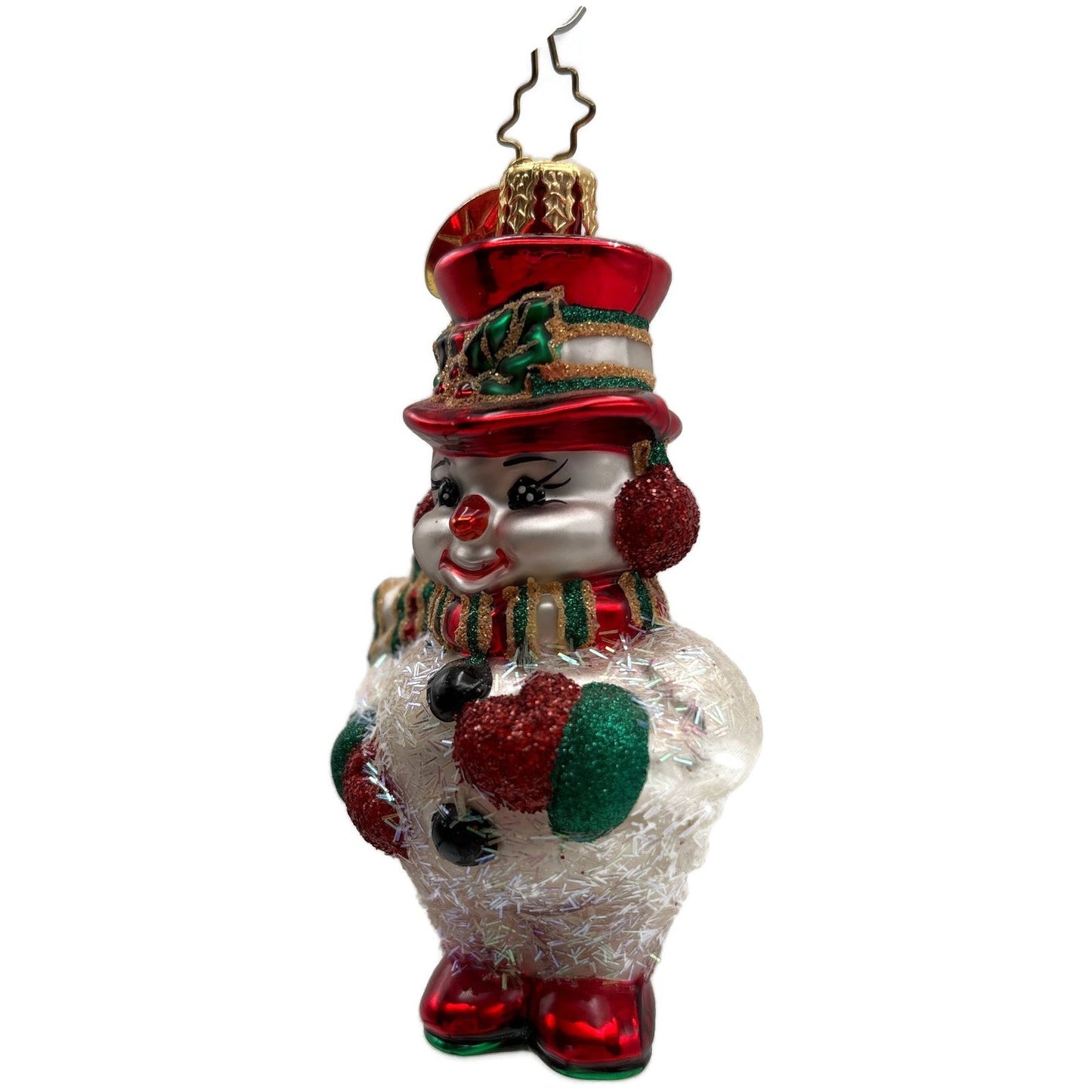 Christopher Radko Chappy O'Snow Little Gem Christmas Snowman Ornament 1014611
