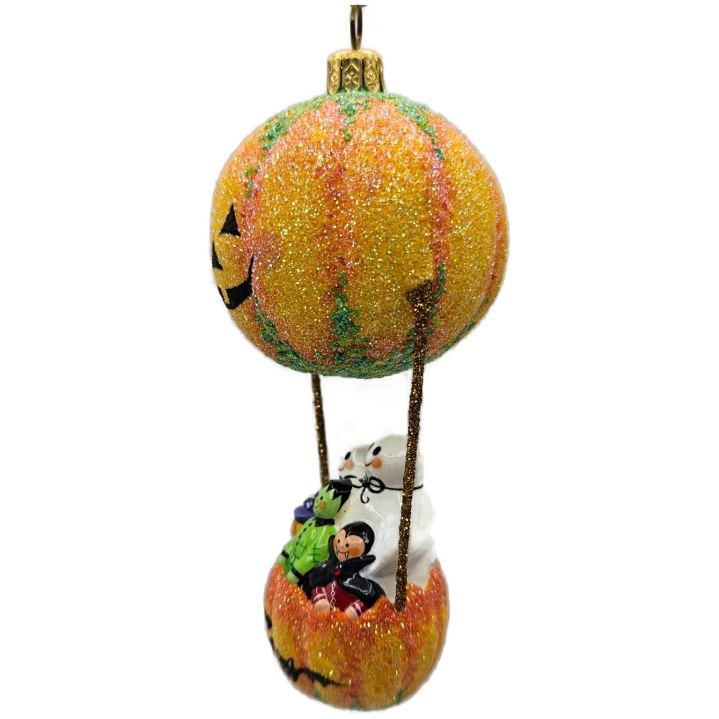 Patricia Breen Sweet Seekers Orange Pumpkin Travel Halloween Tree Ornament