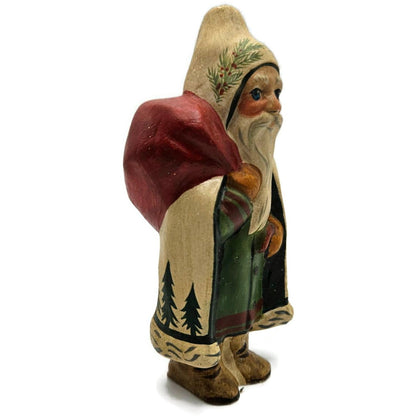 Vaillancourt Scherenschnitte Father Christmas Chalkware Folk Art Figurine 3599