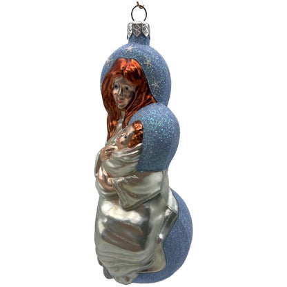 Patricia Breen Seated Madonna Blue Stars Christian Jesus Christmas Tree Ornament