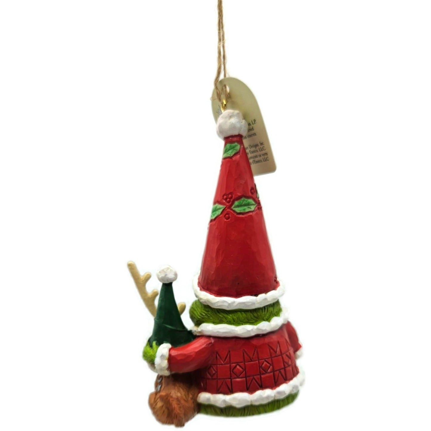 Jim Shore Dr. Seuss Grinch Gnome with Max Dog Enesco Christmas Ornament 6015228