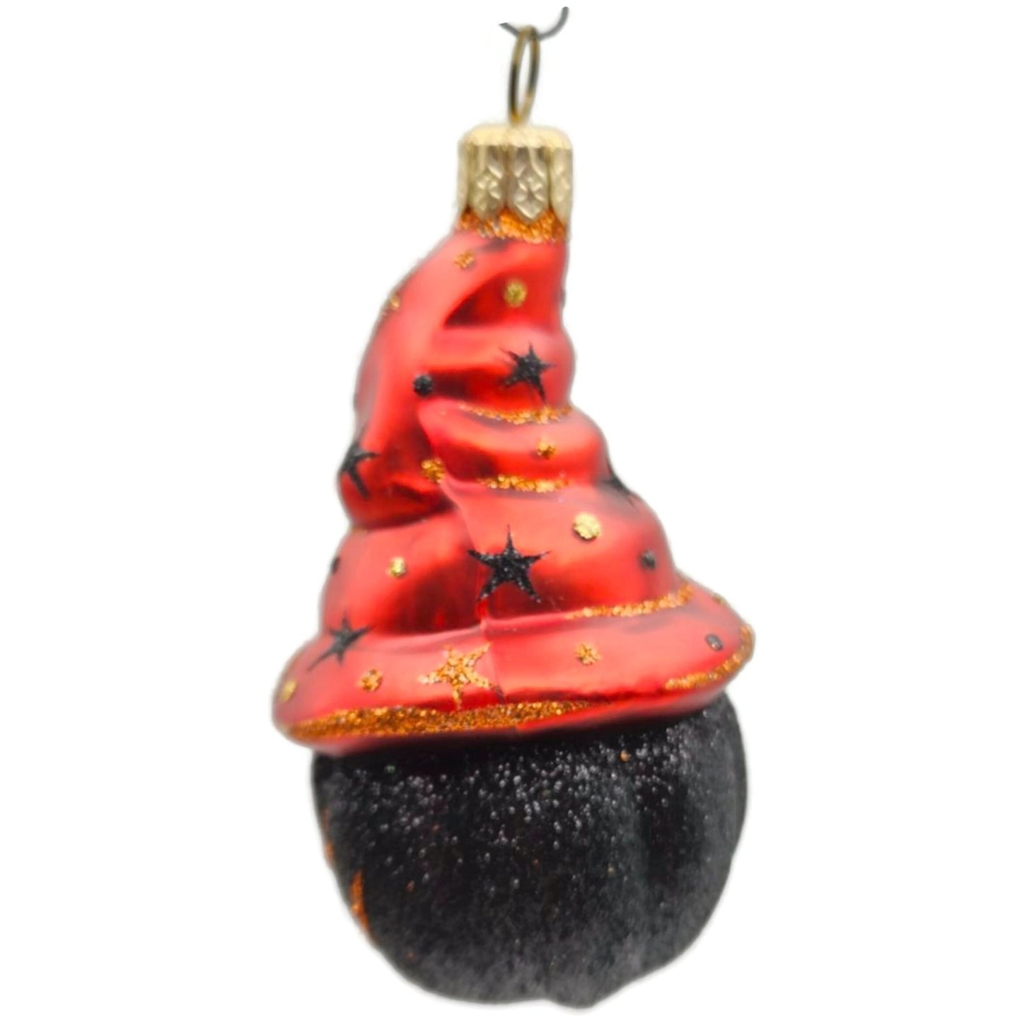 Patricia Breen Bewitched Pumpkin Black Orange Stars Halloween Christmas Ornament