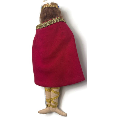 Gladys Boalt King Arthur Camelot Welsh Handmade Fabric Christmas Ornament