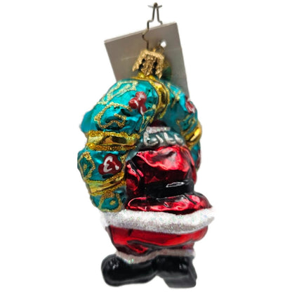 Christopher Radko I've Been Framed Little Gems Santa Christmas Ornament 1011241