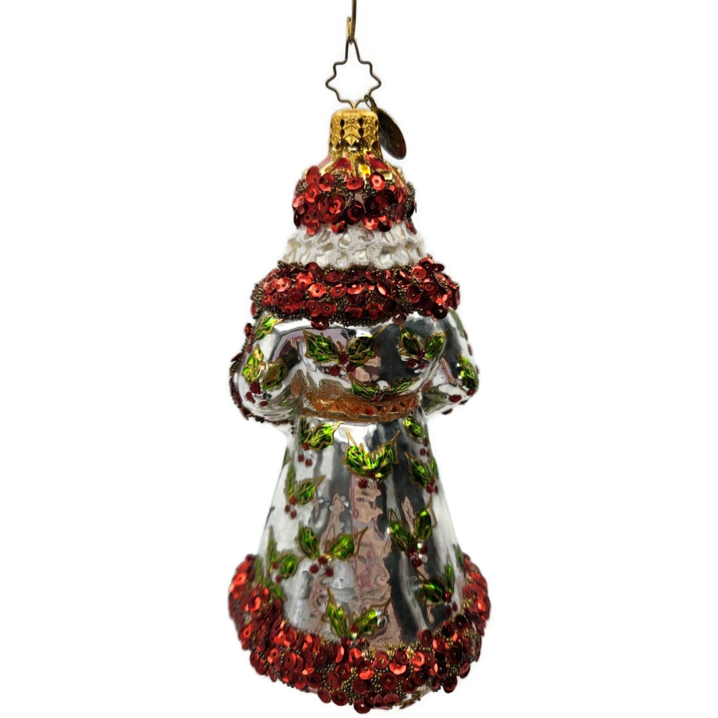 Christopher Radko Luxberry Holiday Sequin Santa Claus Christmas Ornament 1014010