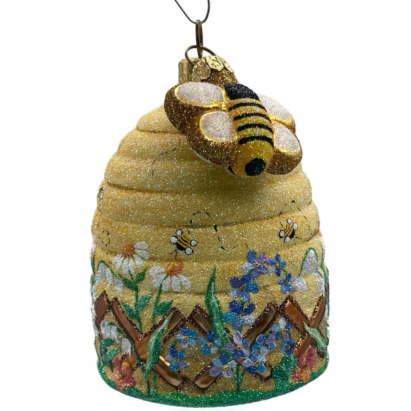 Patricia Breen Chelsea Beeskep Bees Flowers Spring Holiday Christmas Ornament