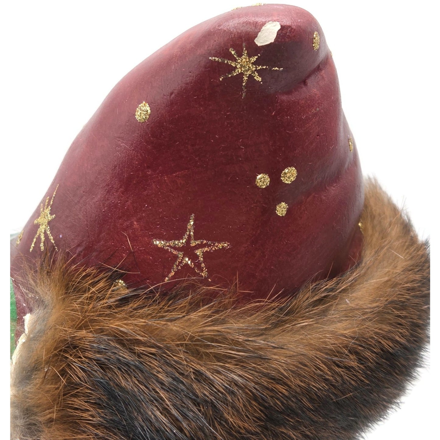 Ino Schaller Santa Claus Red Coat Paper Mache Candy Container Limited Edition