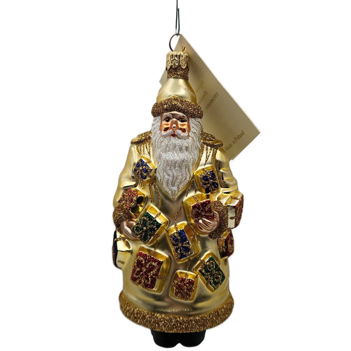 Patricia Breen Portobello Road Santa Gold Gifts Christmas Holiday Tree Ornament